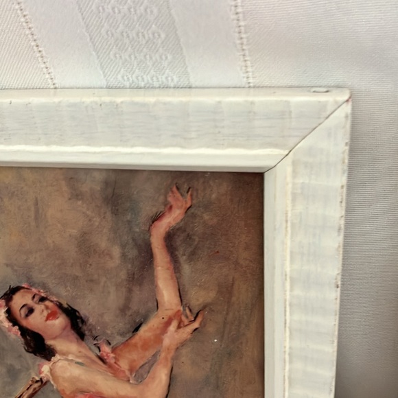 Vintage Rare MCM Pal Fried Ballerina & Musical Clowns Original Frame Prints Pair - Picture 8 of 12